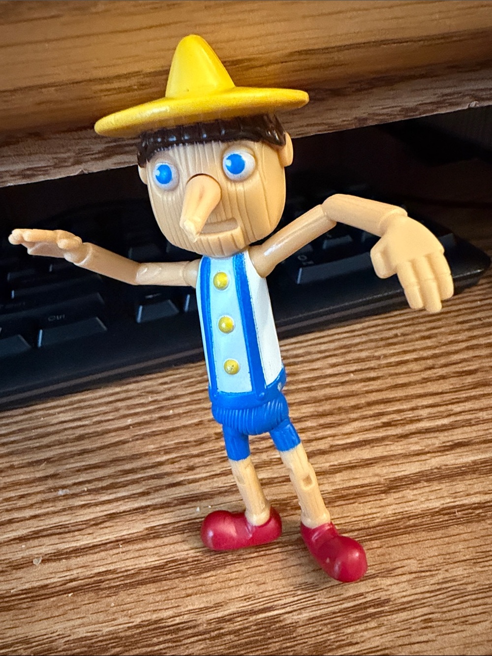 Pinocchio w/lYellow Hat, Blue Suspenders & Long Nose 2010 Figure  Toy McDonald’s